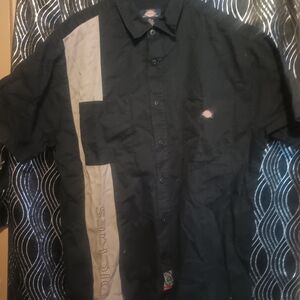 Dickies Black and Gray Men's Shirt